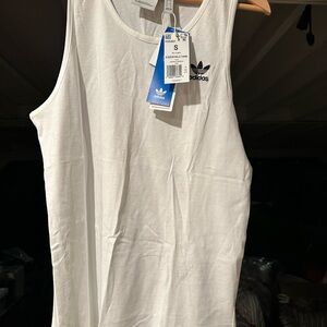 New Adidas Men Classic White Sleeveless Top